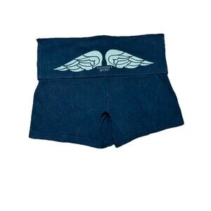 Vintage Victoria’s Secret PINK Gold Wings Fold Over Yoga Shorts – Medium, 2010s